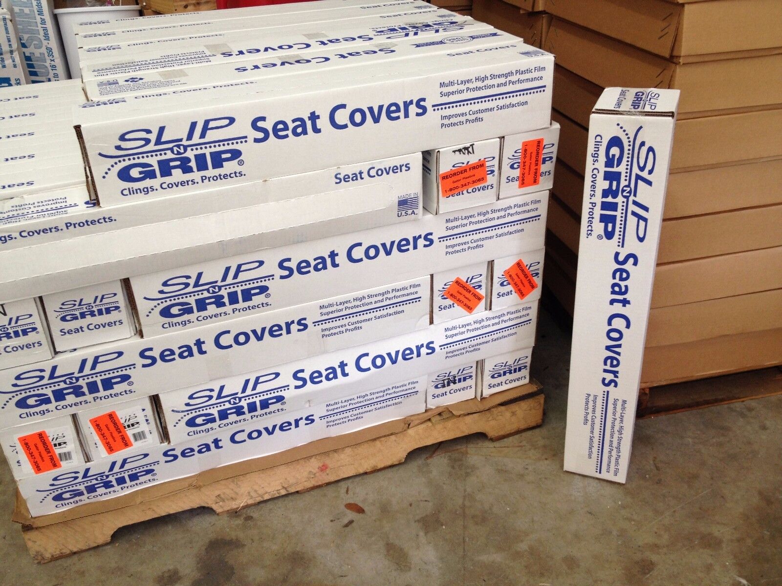 (1) Slip N Grip Seat Covers - 500 per roll, Disposable Plastic Auto Seat Covers