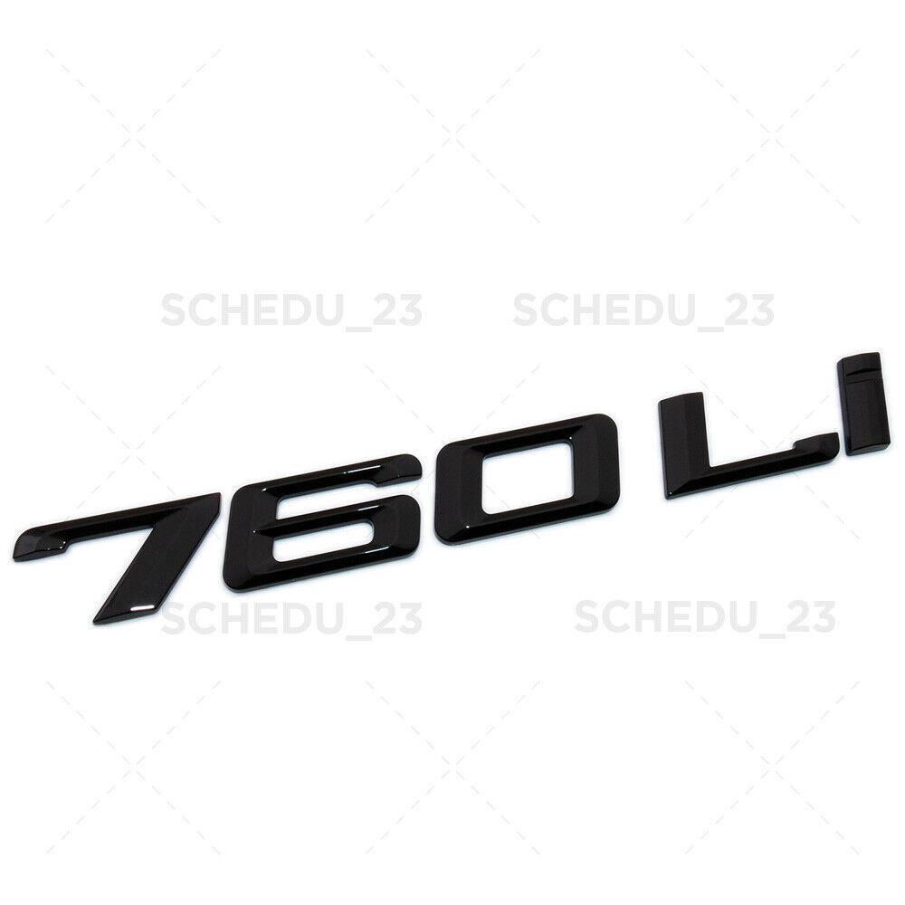 Gloss Black For BMW 760Li Logo Emblem Trunk Lid M Power Series Performance F01