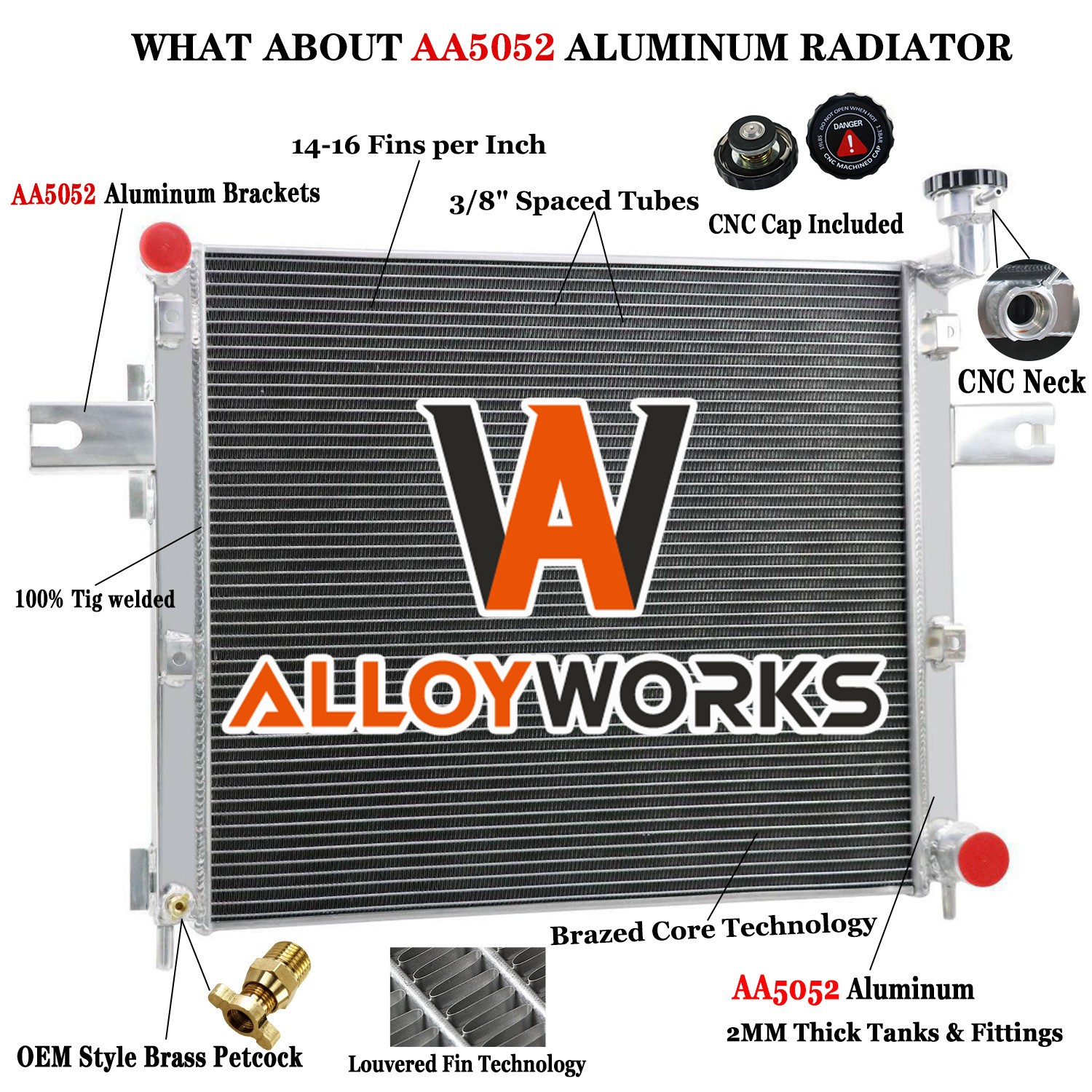3 Rows Aluminum Radiator For 1999-2005 JEEP GRAND CHEROKEE LIMITED WJ WG 4.7L MT