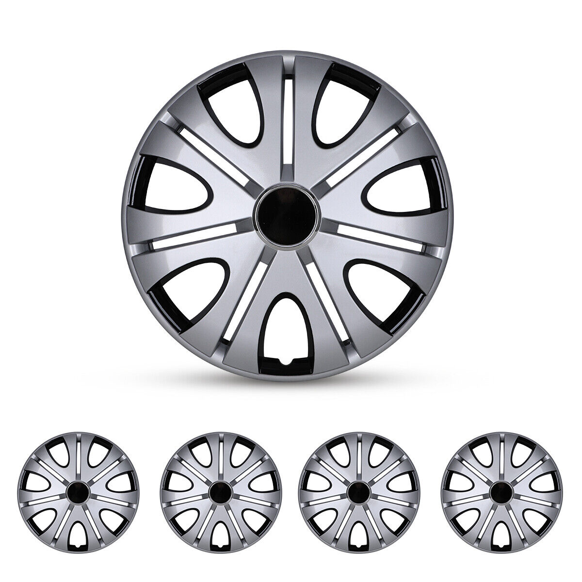 15in Universal Hubcap Wheel Cover (Set of 4) For 15 inch Standard Steel Wheels