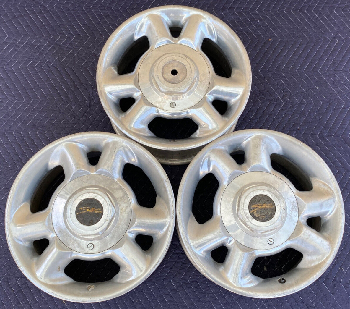 (3) 16” Rare Vintage SEC Claw Wheels 6x5.5 Senter Engineering Company Rims 16x7