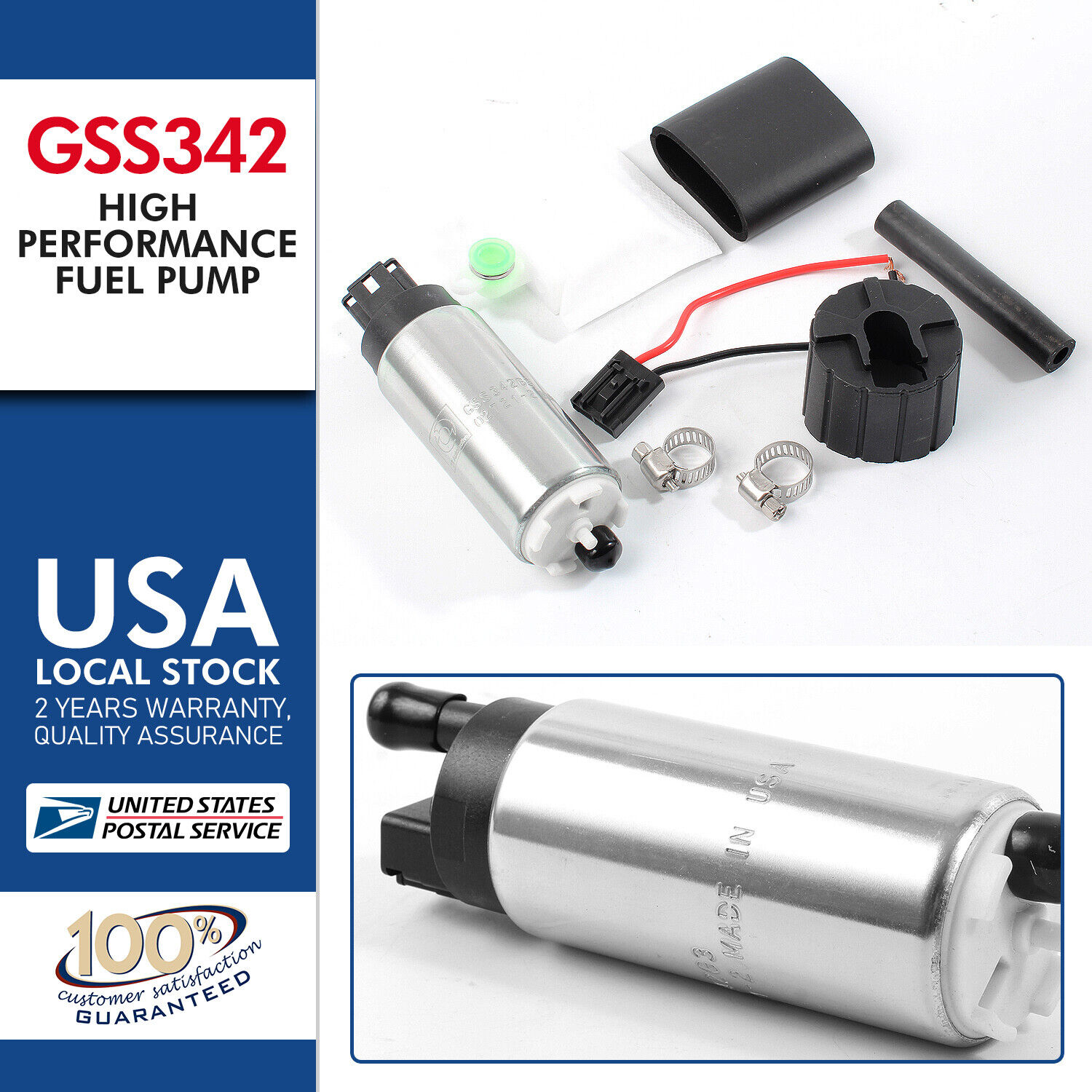 Replace Walbro 255LPH High Performance Fuel Pump  255LPH GSS342 + kit