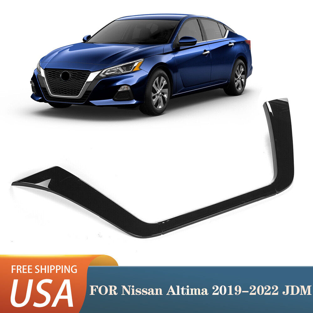 For Nissan Altima 2019-2021 Gloss Black JDM Style Front Grille Frame Cover Trim