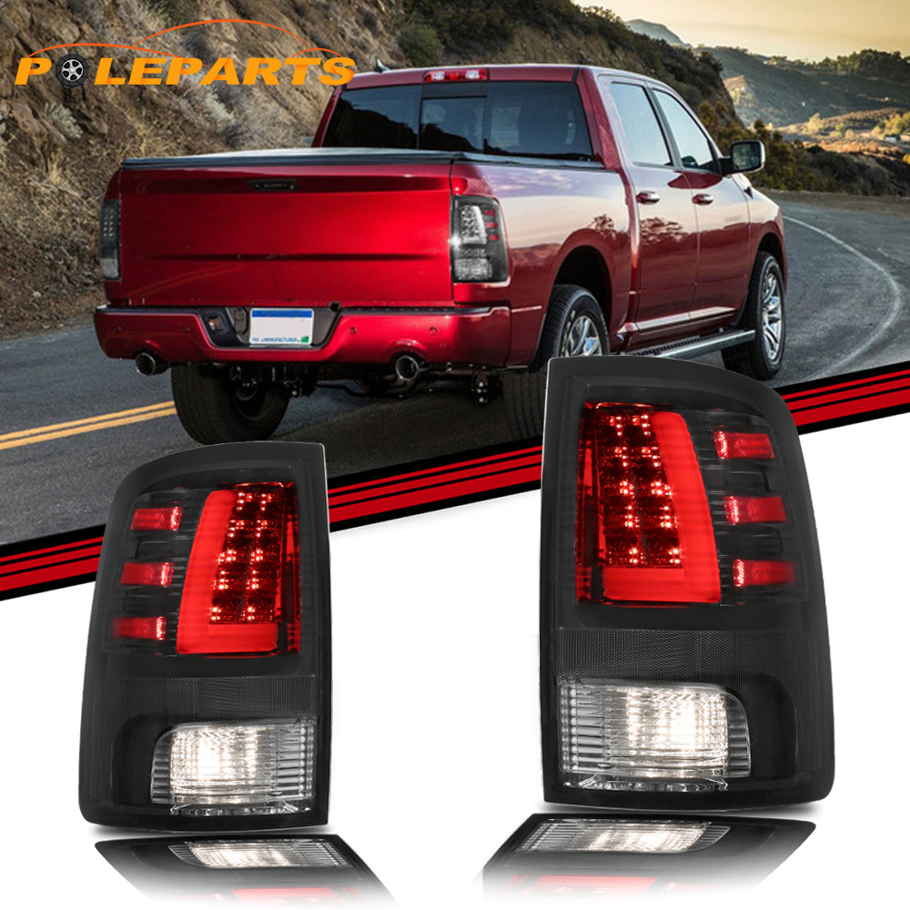 2X Smoke LED DRL Tail Lights For 09-18 Dodge Ram 1500 2010-18 Ram 2500 3500 New