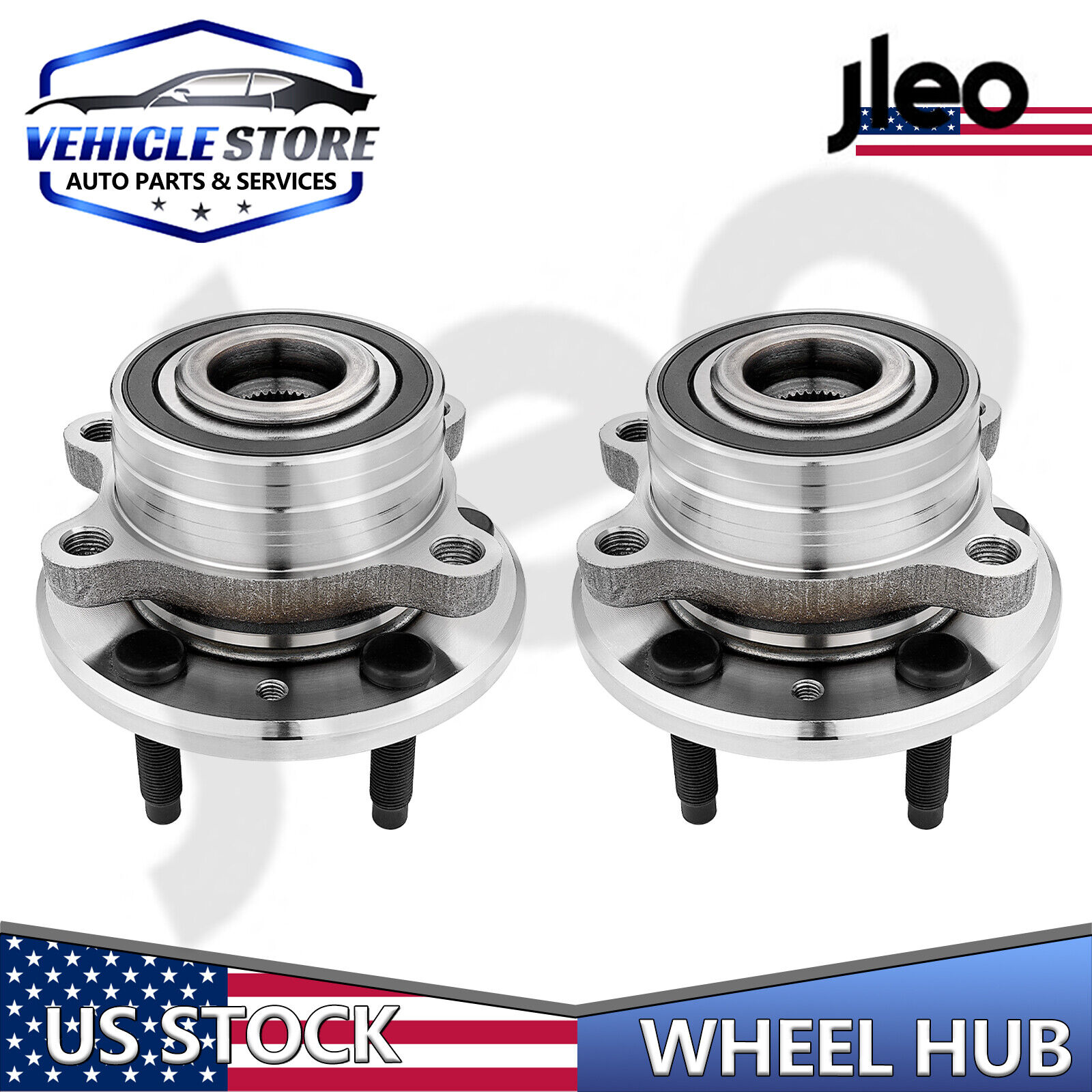 Pair Front or Rear Wheel Bearing & Hub Assembly for 2011 - 2014 Ford Explorer