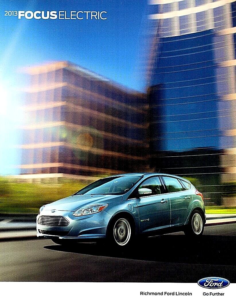 2013 FORD FOCUS ELECTRIC—18 PAGE U.S. SALES BROCHURE—NEW//NOS