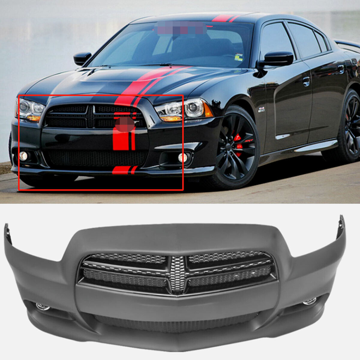 Front Bumper Replacement Body Kit For 2011-2014 Dodge Charger SRT 8 style
