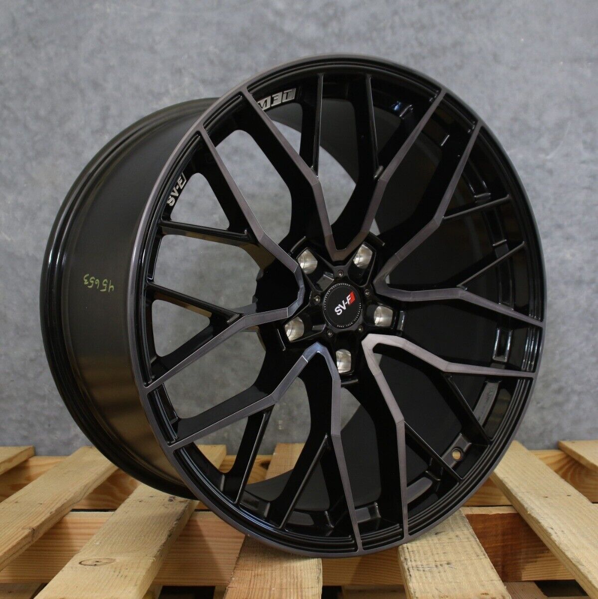 Savini SV-F2 Gloss Black Machined 20x11 +54 5x130 Wheel Single Rim
