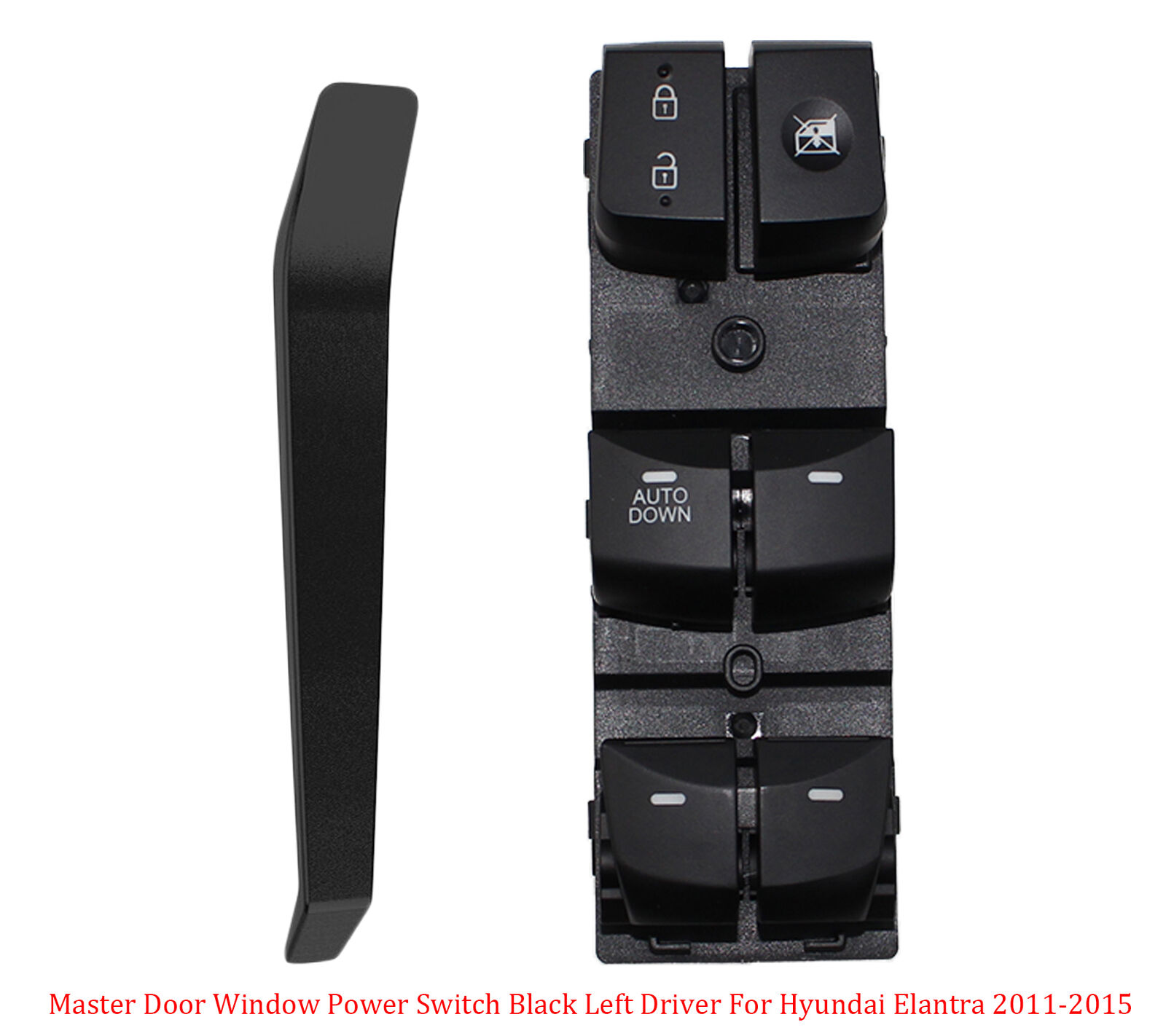 Power Window Switch Master Door Black Left Driver For Hyundai Elantra 2011-2015