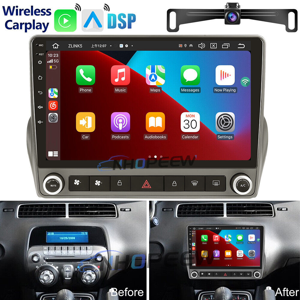 Android 13 Apple Carplay Car GPS DSP Radio Stereo For Chevrolet Camaro 2010-2015