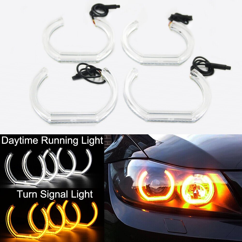 DTM Halo Rings For BMW X5 E70 07-13 Switchback Dual Colors DRL M4 Style Acrylic
