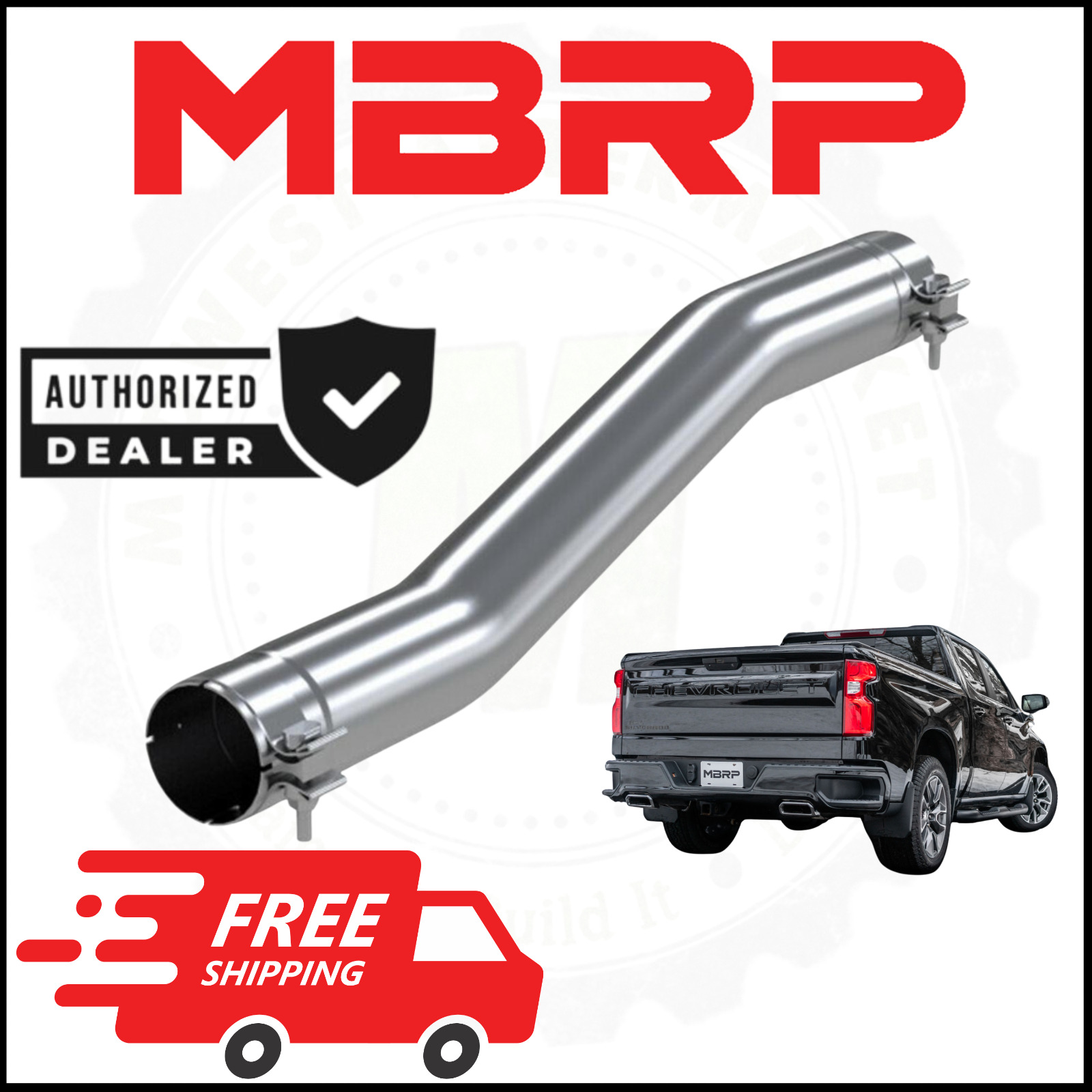 MBRP T409 Stainless Steel 3\'\' Muffler Bypass Fits 14-23 Chevrolet | GMC 1500 5.3