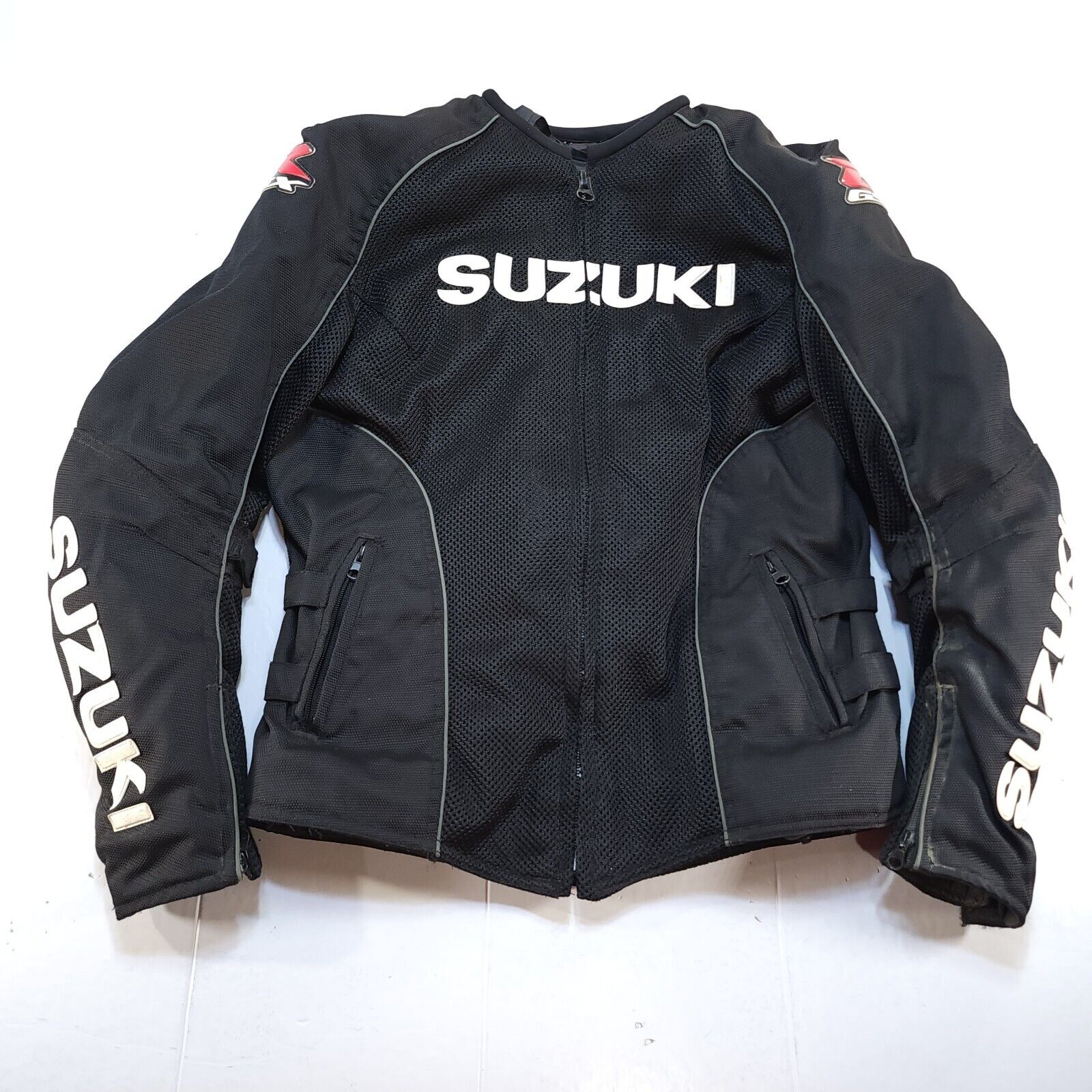 Suzuki R GSX Armor Textile Motorcycle Jacket Womens Medium Liner Black Full Zip