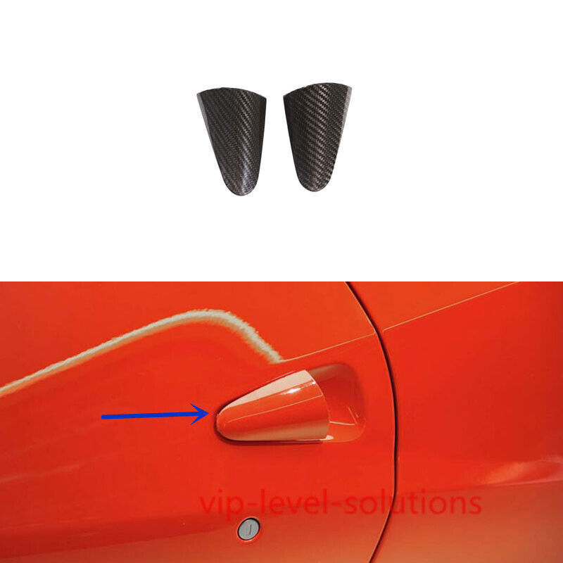 For Ferrari 458 2010-2015 2X Carbon Fiber Outer Door Handle Trim