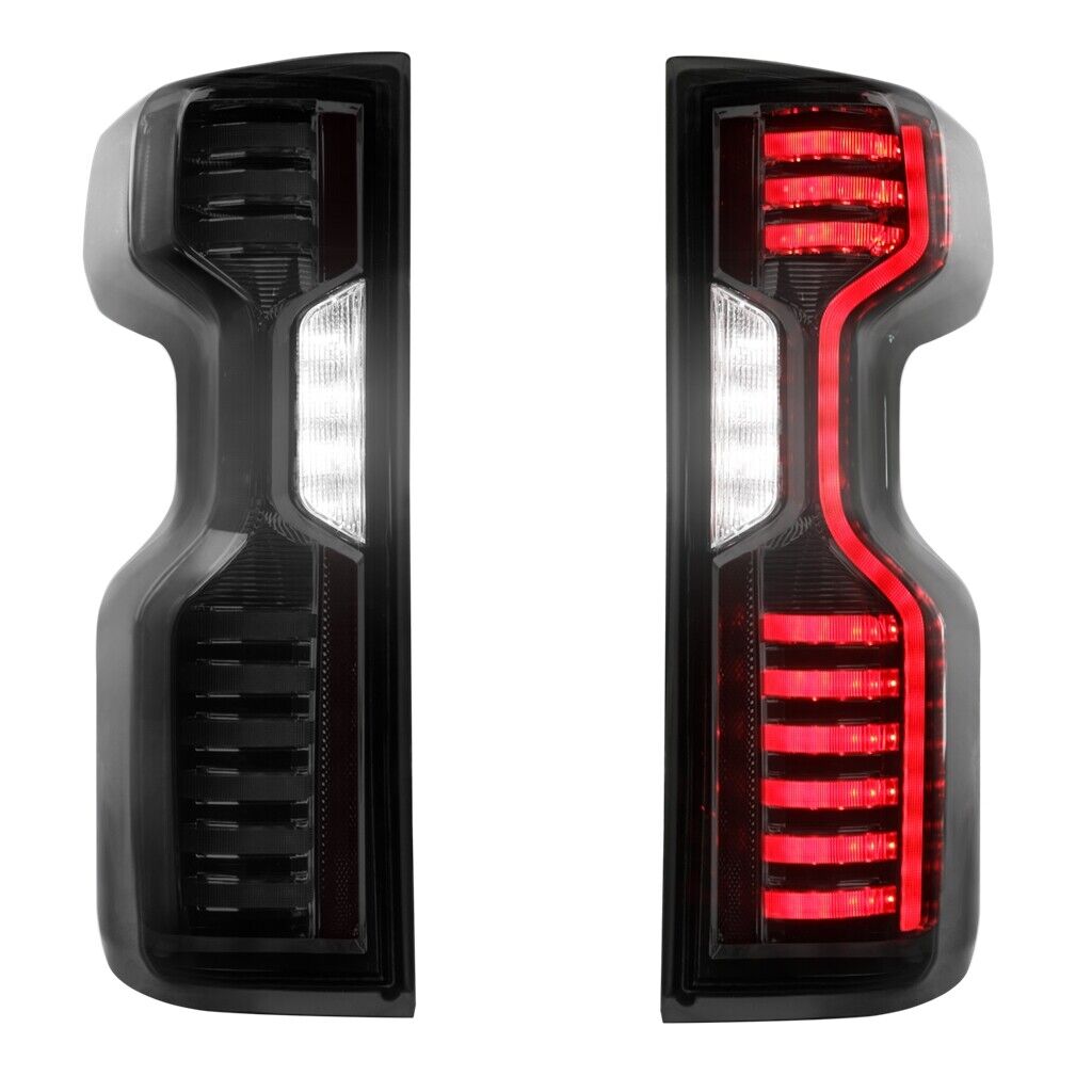 New Pair For 19-21 Chevy Silverado 1500 Smoke Lens LED Tail Light Lamps