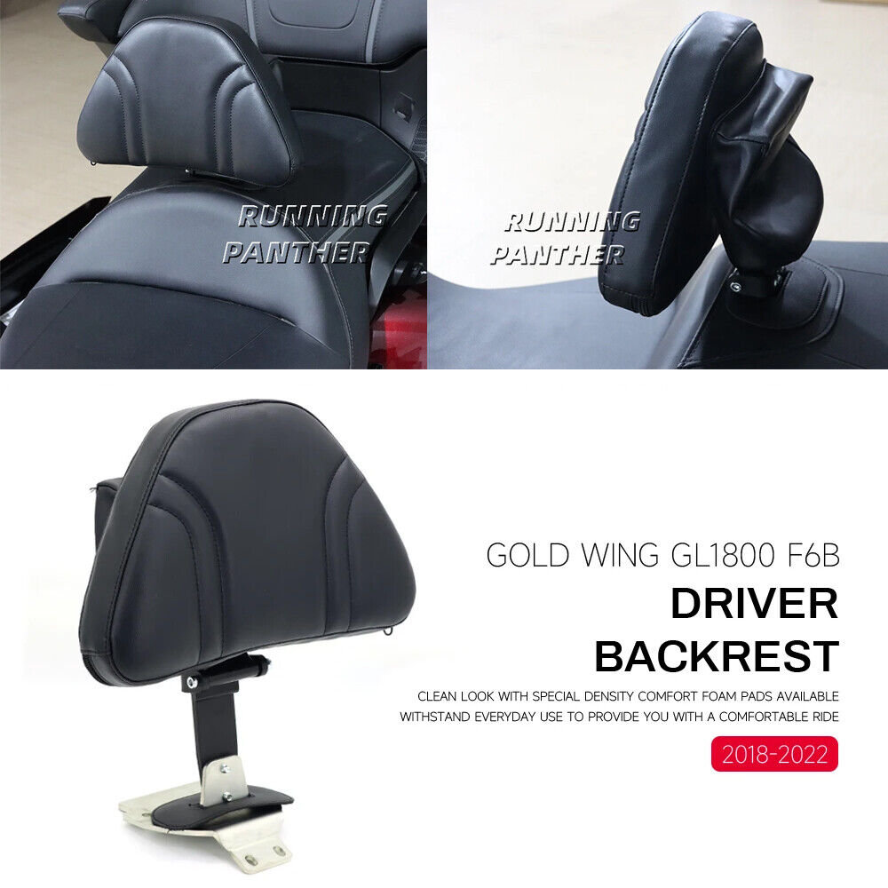 Driver Rider Seat Backrest Cushion Back Rest Pad FOR HONDA Gold Wing GL1800 F6B