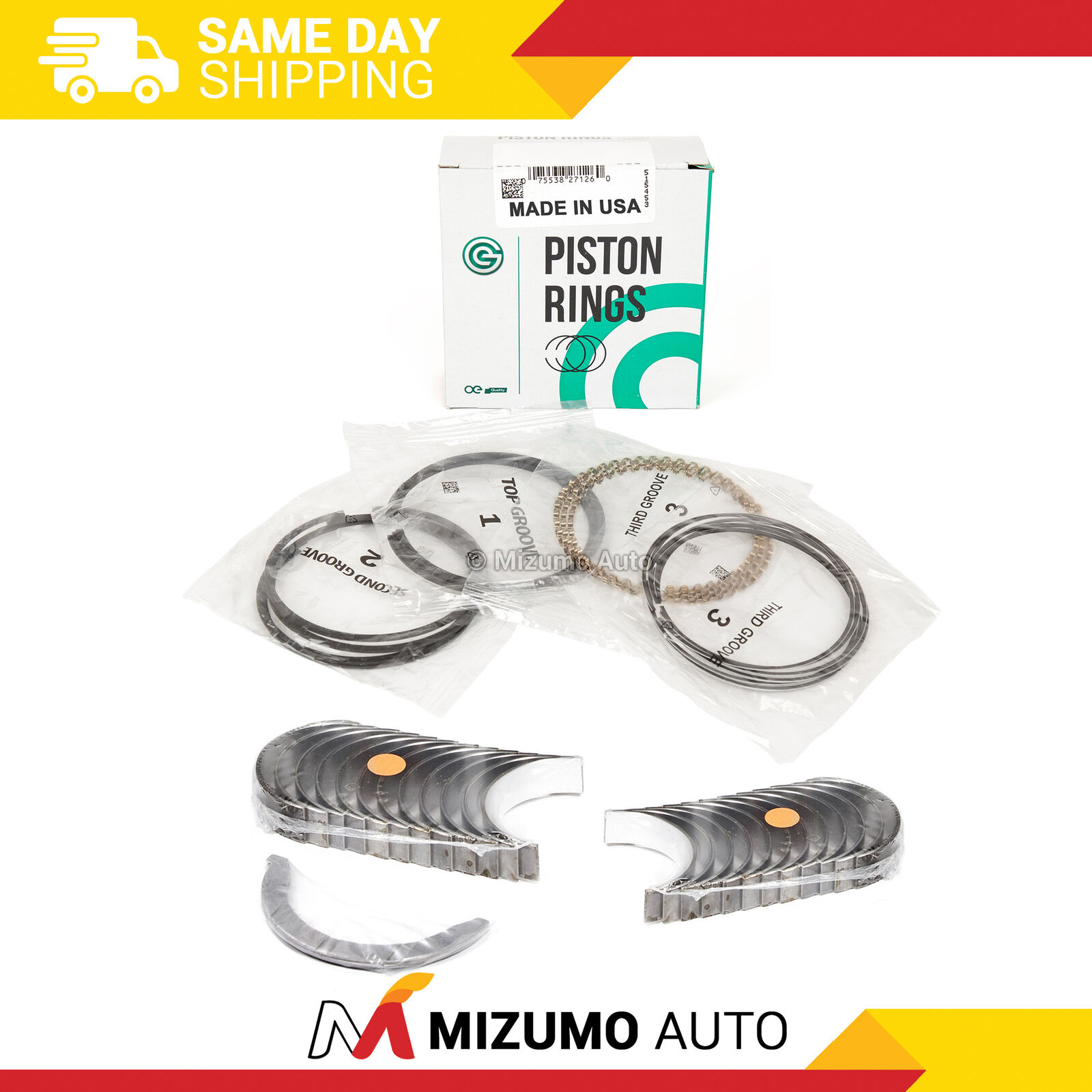 Piston Rings Main Rod Bearings Fits 02-16 Infiniti Nissan Armada 5.6 DOHC
