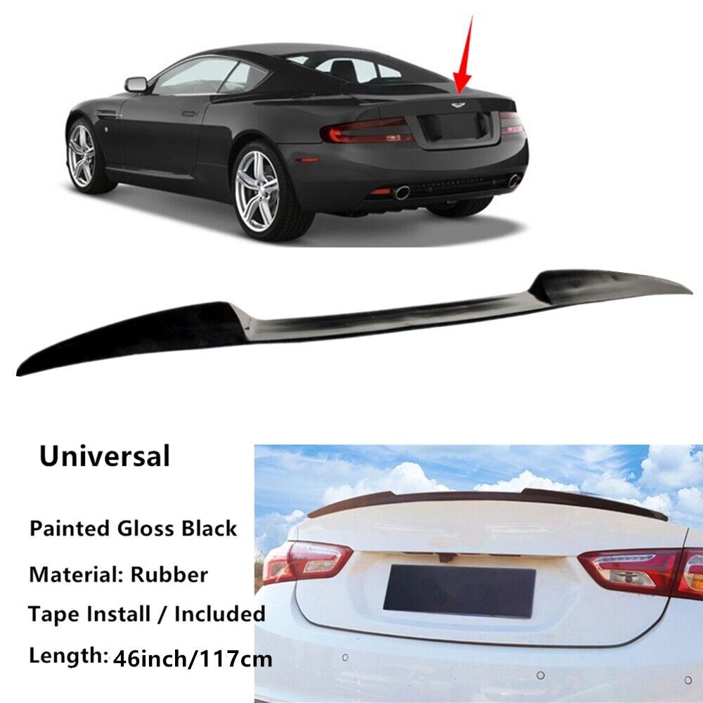 46'' Universal Fit For Aston Martin DB9 05-12 Rear Trunk Lid Spoiler Lip Wing