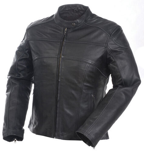 Mossi Women\'s Adventure Leather Jacket 10 Black 20-218-10