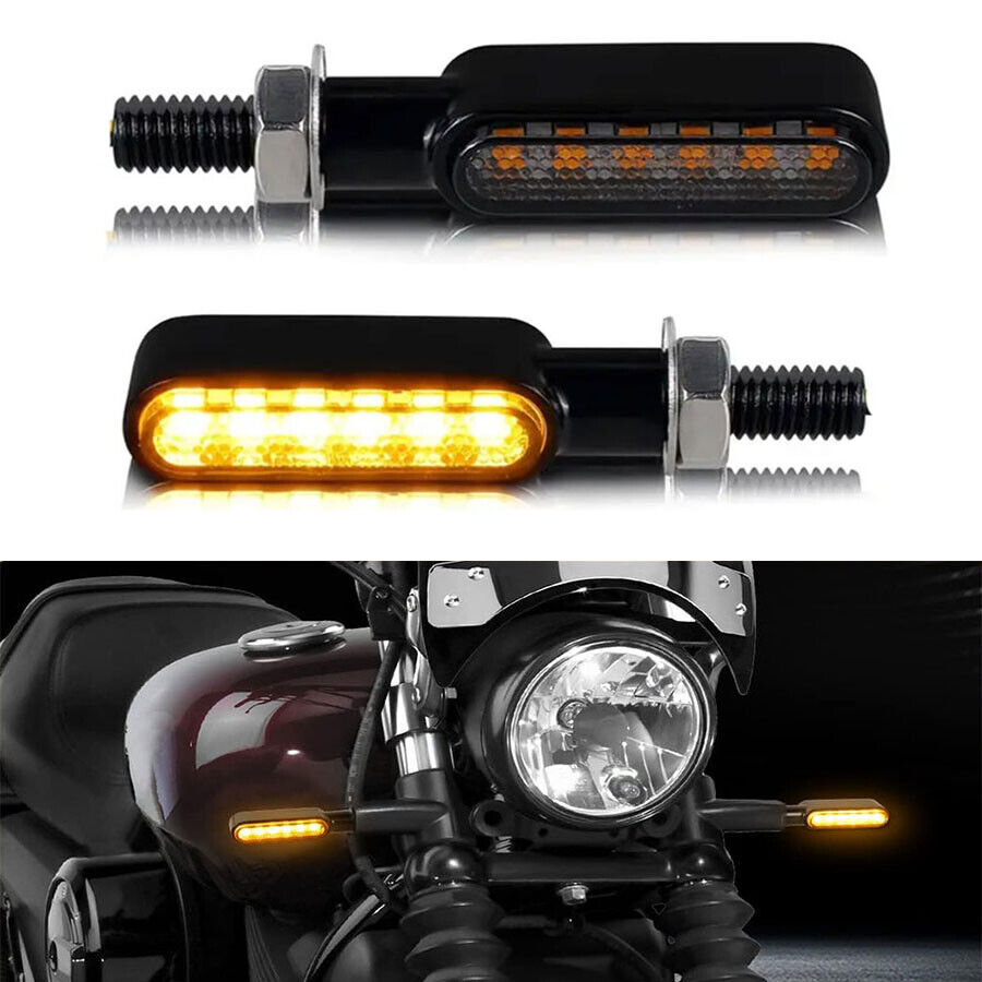 Motorcycle LED Turn Signal Light Indicator Bullet Universal For Harley Softail