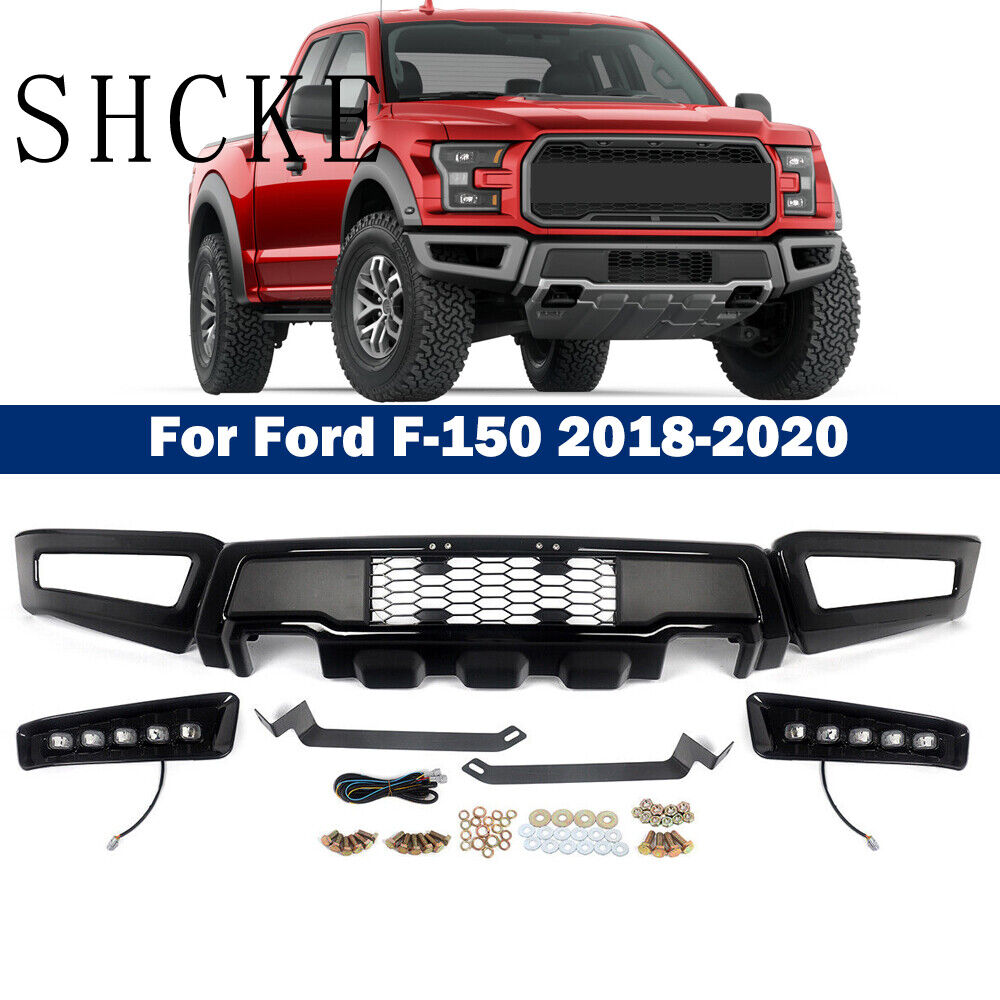 New Style Steel Front Bumper Fit For 2018-2020 Ford F150 Black Painted US