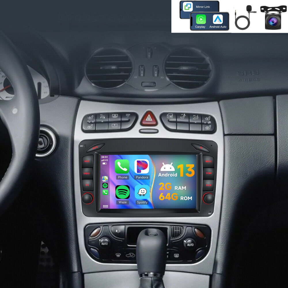 Android13 Car Radio Carplay 64G For Mercedes Benz CLK W209 W203 W463 W208 Camera