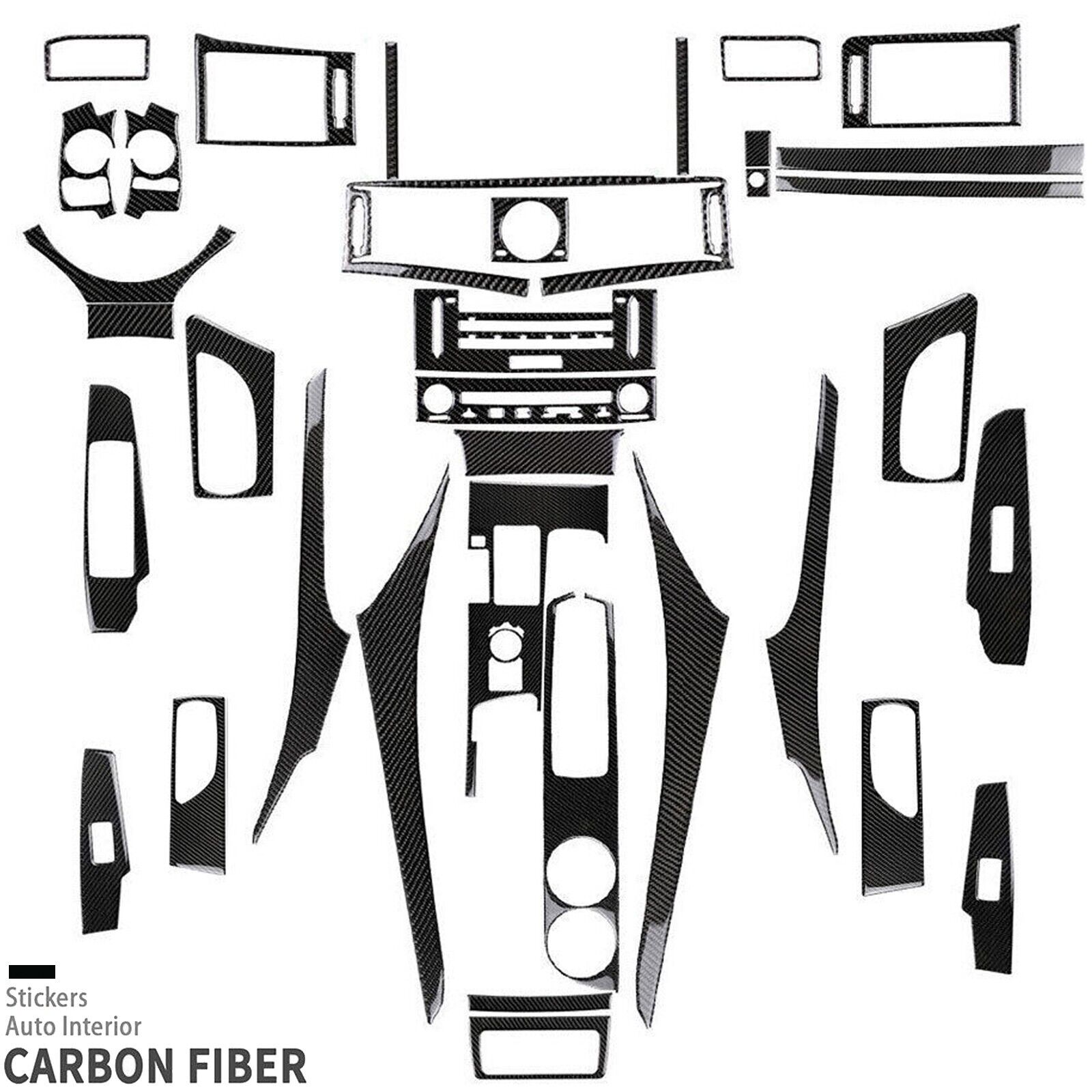 35Pcs Real Carbon Fiber Full Interior Kit Cover Trim For Lexus IS250 IS350 13-18