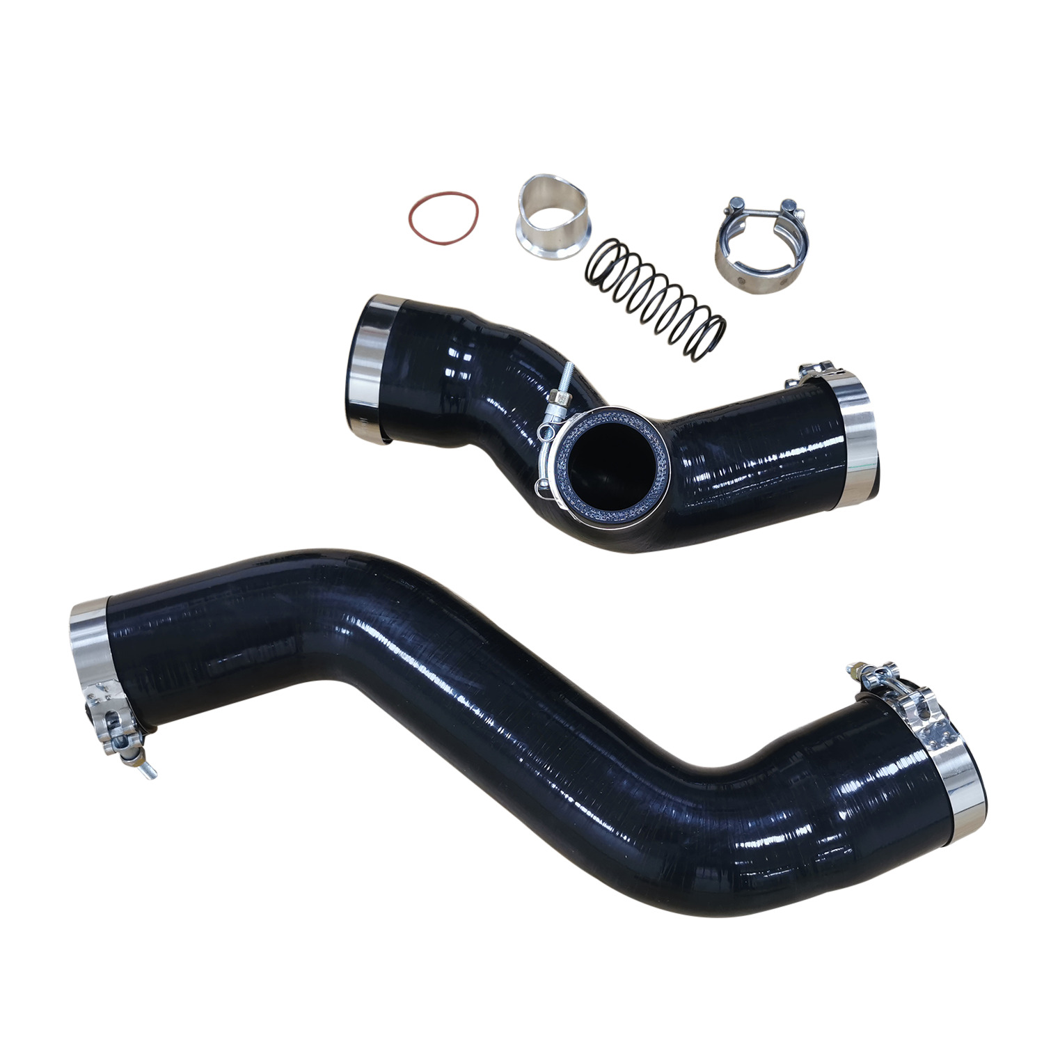 For SeaDoo 300 Intercooler Hose Kit With BOV Port 16-22 300HP RXT,GTX,RXP Black