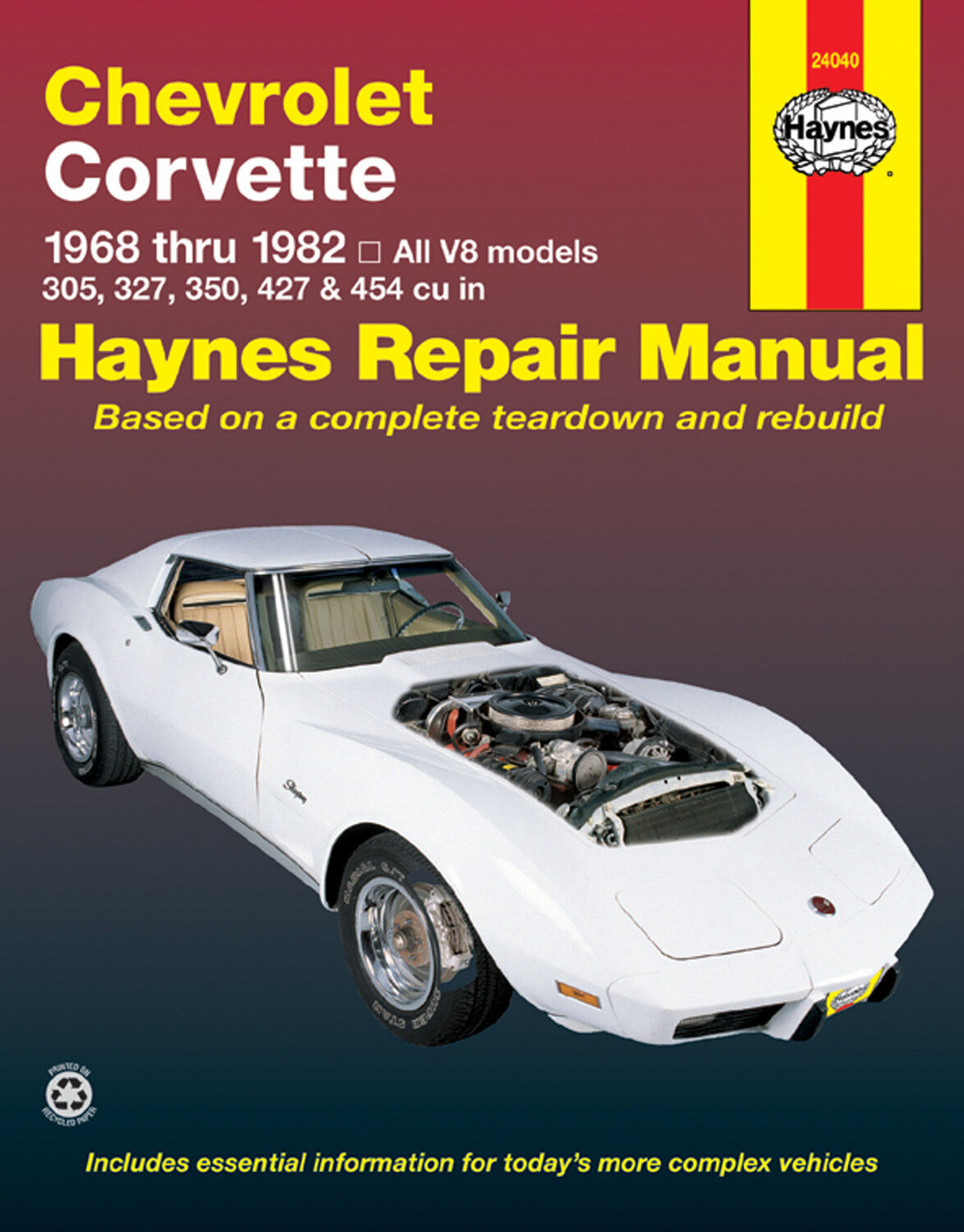 Repair Manual Haynes 24040 fits 68-82 Chevrolet Corvette