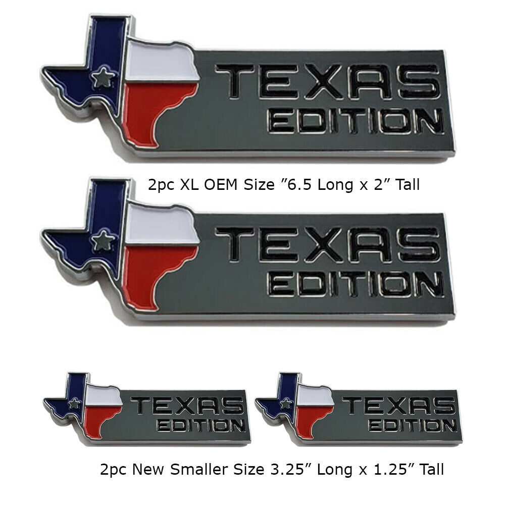 4pc SM XL TEXAS EDITION Emblem Badge F150 F250 F350 Door Fender Tailgate Decal