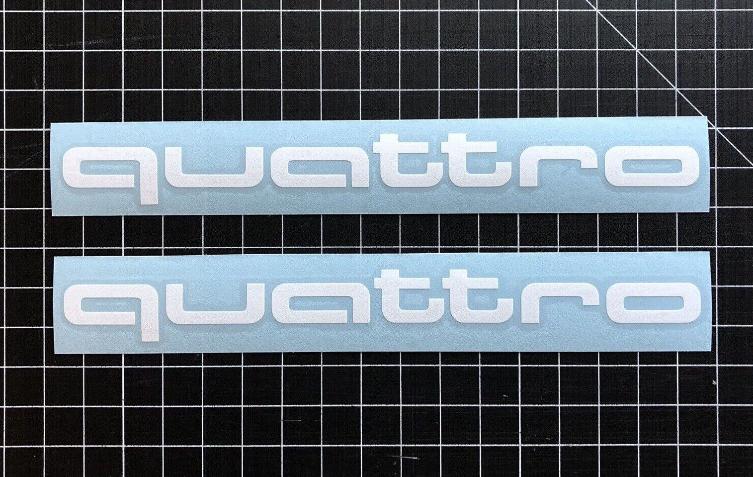 2x Quattro Decals - Choose Color and Size - Vinyl Stickers - Pair - Audi Sport