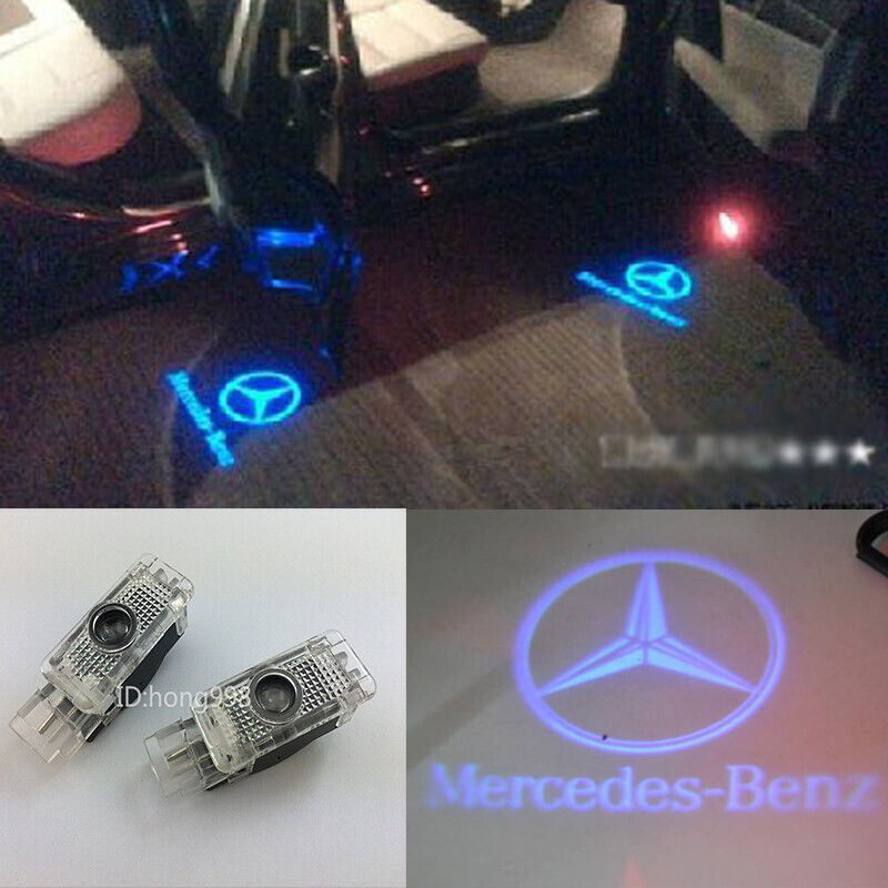2Pcs LED HD Door Projector Welcome Courtesy Lights For Mercedes SLR-Class 03-09
