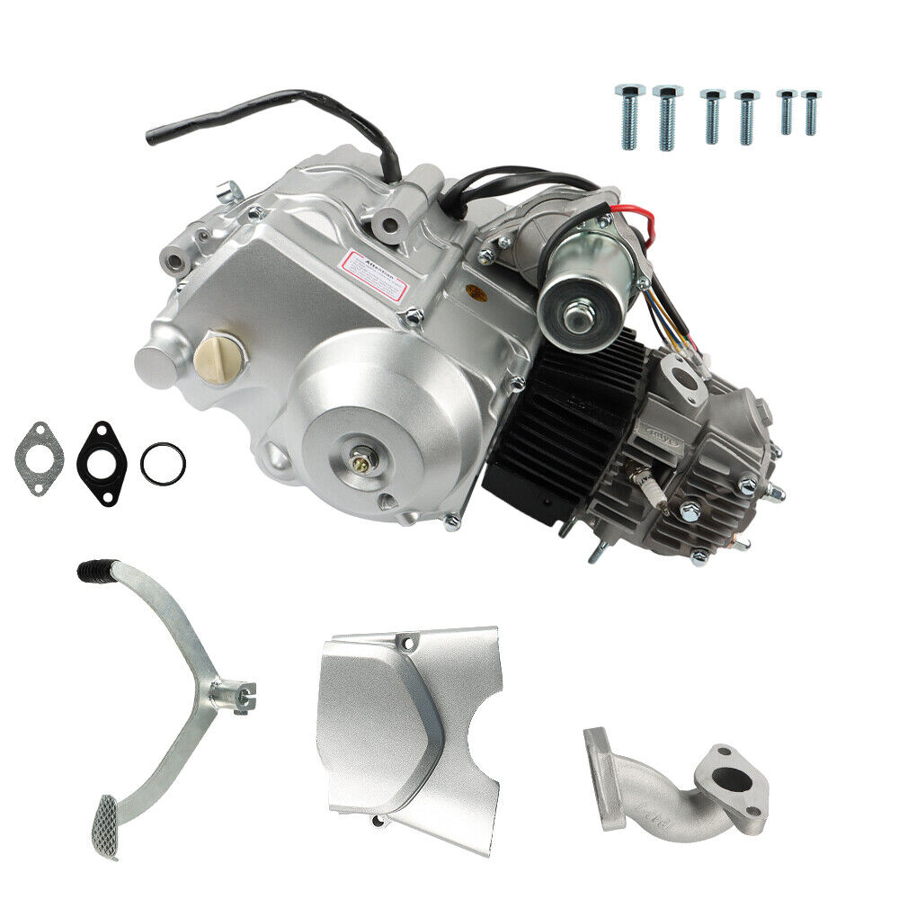 125cc 4 Stroke ATV Engine Motor 3-Speed Semi Auto w/Reverse For ATV Quad Go Kart