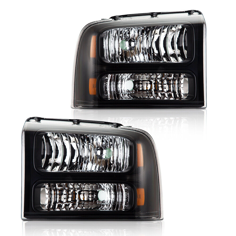 Fit For 05-07 Ford F250 F350 F450 F550 Super Duty Headlights Assembly Left+Right