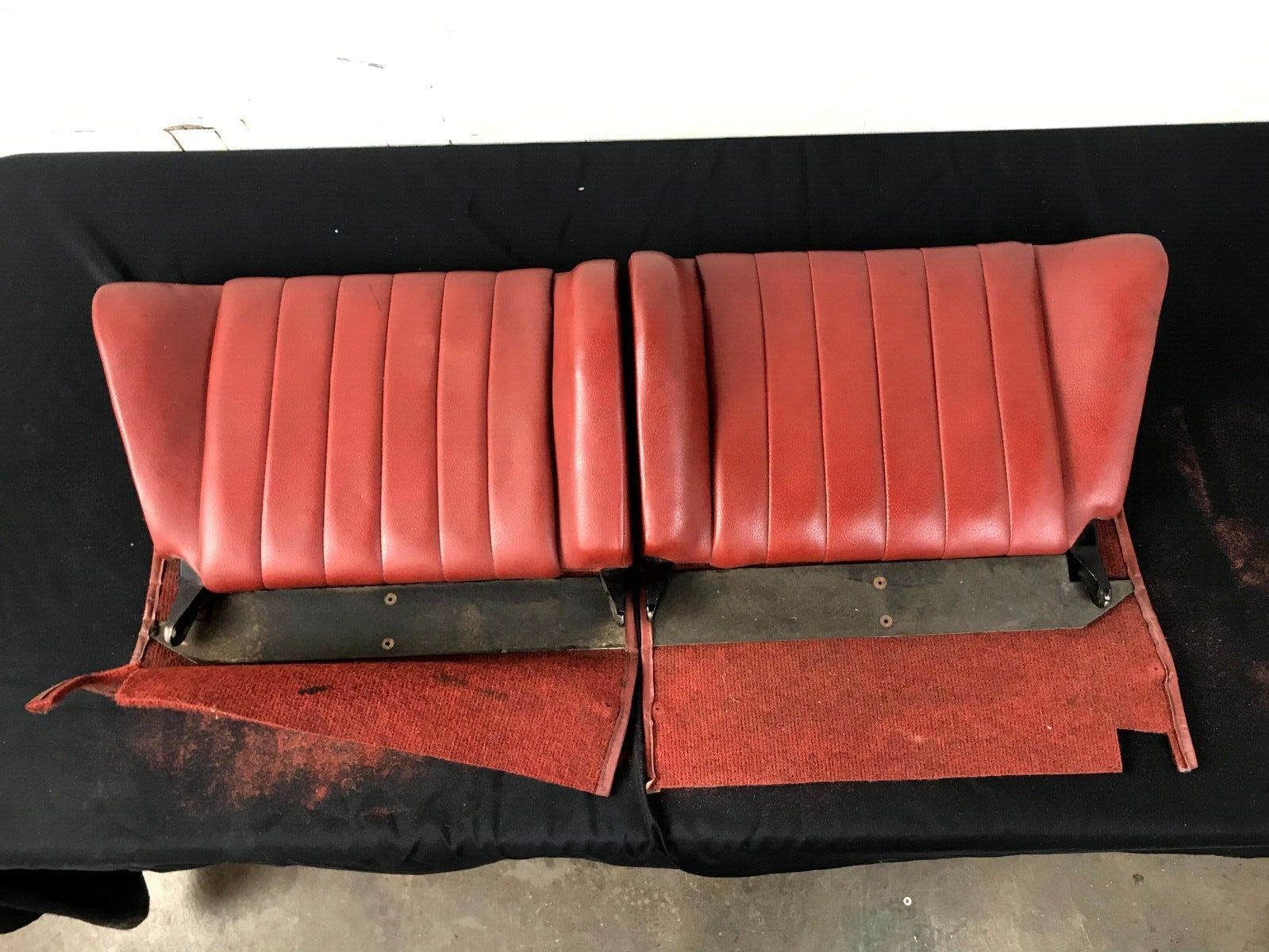 Porsche 911 912 69-73 Coupe  Rear Seat Back Set L&R Factory Red Leather