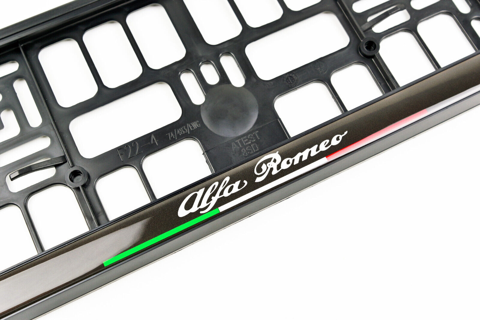 2 x Alfa Romeo Euro License Plate Frame GEL SURFACE