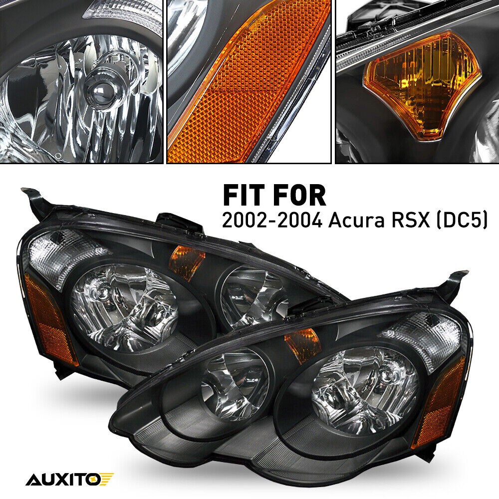 FOR 2002-2004 Acura RSX Headlights Assembly Lamps Replacement Left +Right EOA