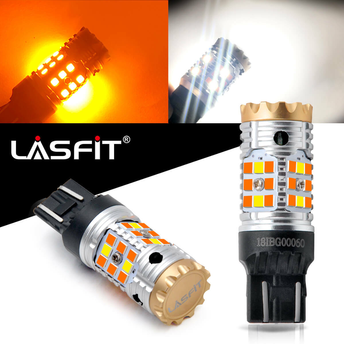 LASFIT 7443 LED Front Turn Signal Bulb for Toyota Camry 2012-2021 No Hyper Flash