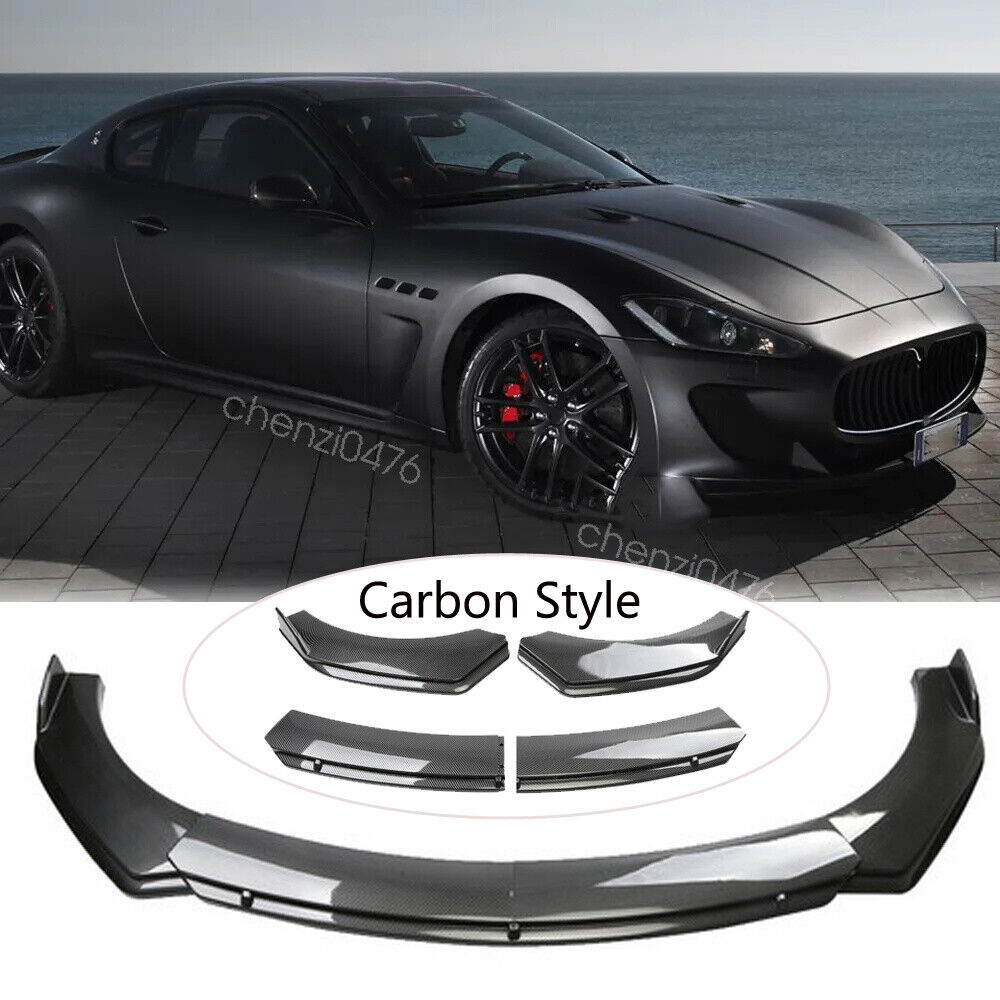 Front Bumper Lip Spoiler Carbon Fiber Style For Maserati Gran Turismo MC GTS
