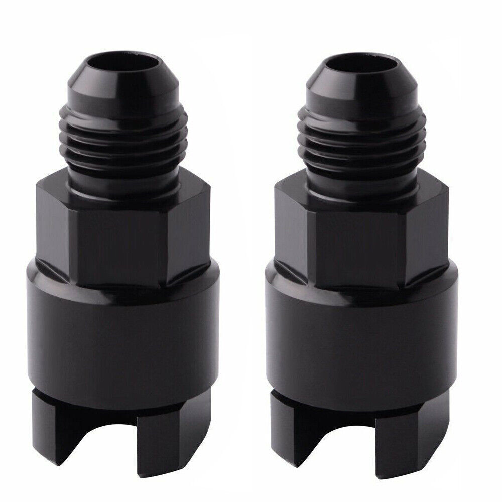 2X 6AN AN6 Fuel Adapter Fitting to 3/8 GM Quick Connect w/ Thread EFI Female LS 