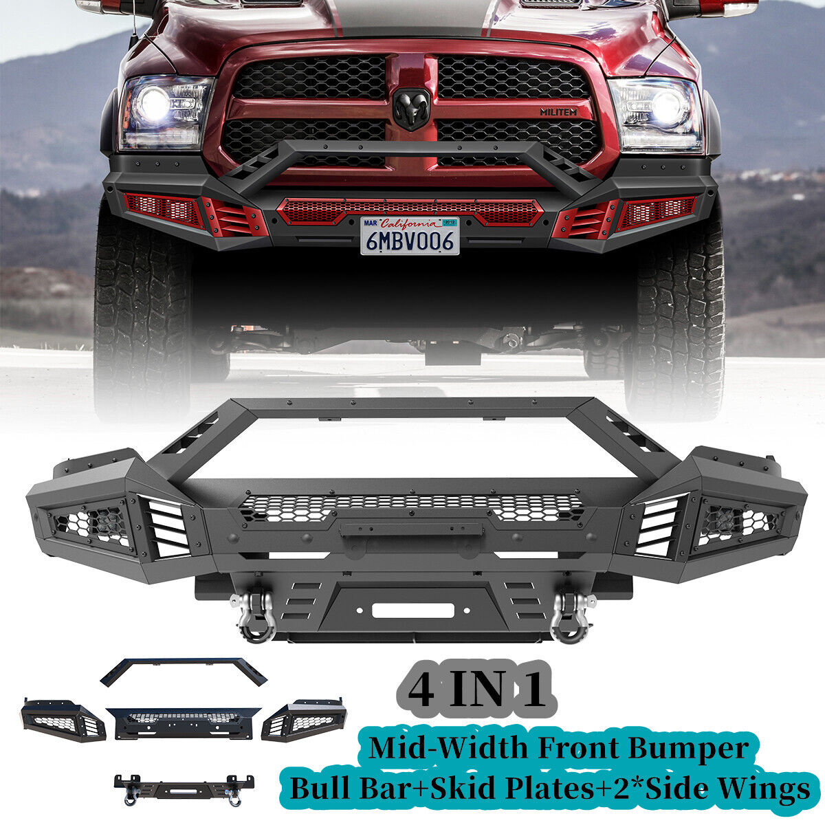 4 IN 1 Front Bumper Assembly w/2*4\