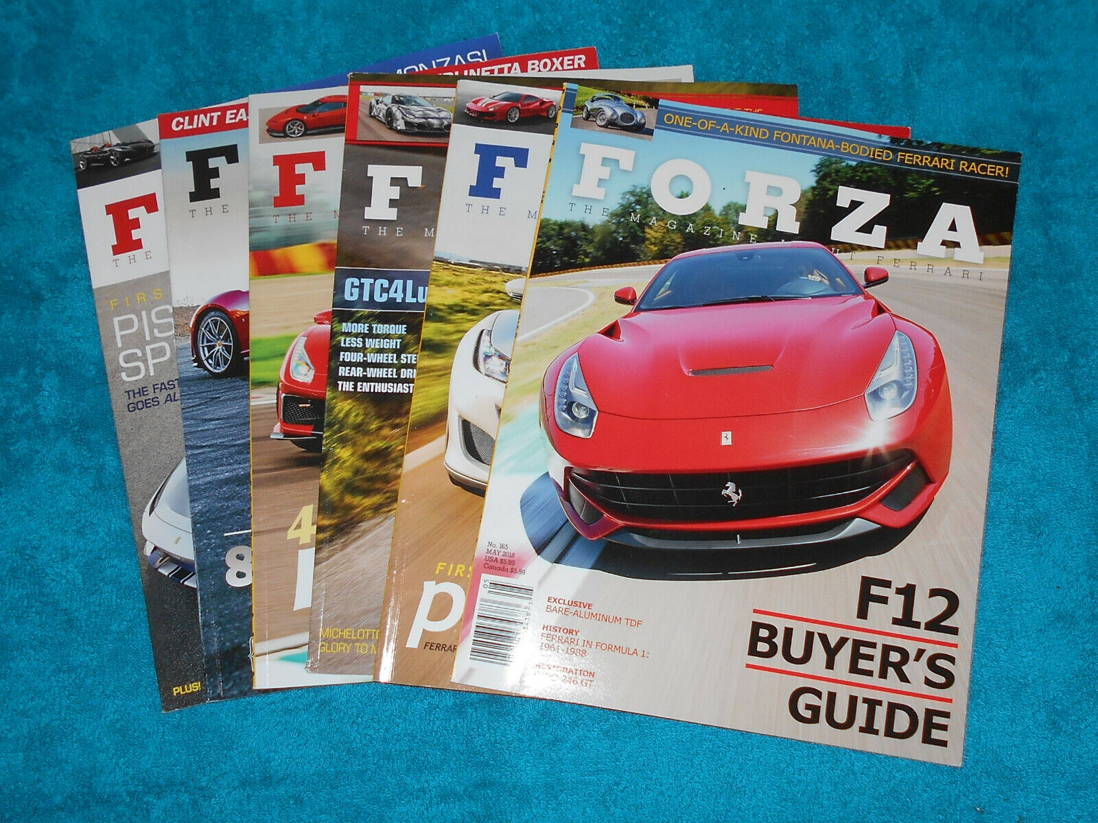 FORZA Ferrari Magazine 5 Issues MAY JUNE AUGUST OCTOBER NOVEMBER DECEMBER 2018