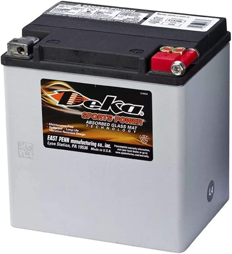 Deka ETX30L Battery - OEM 12V 400 CCA 1 Year Warranty