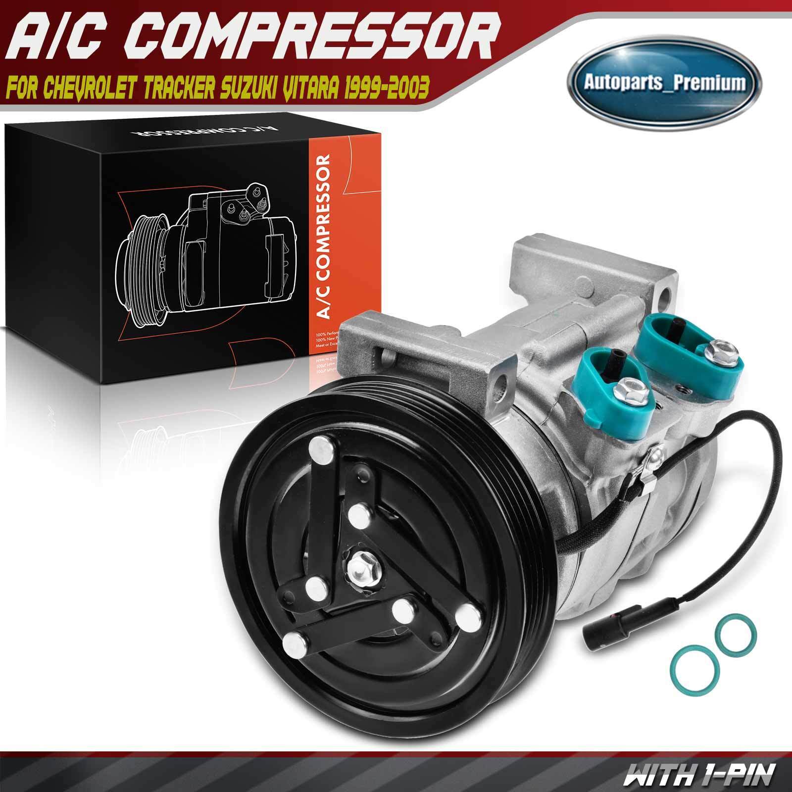 AC Compressor w/ Clutch for Chevrolet Tracker Suzuki Vitara 1999-2003 1.6L 2.0L