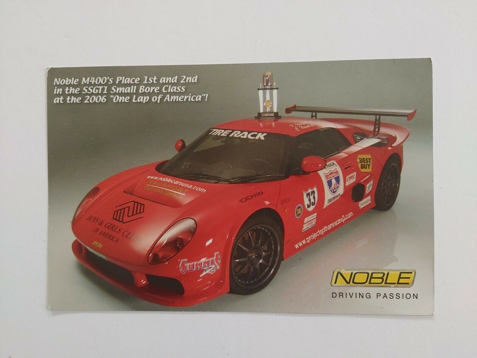 NOBLE M400 AND M12 PROMOTIONAL CARD 5×8.