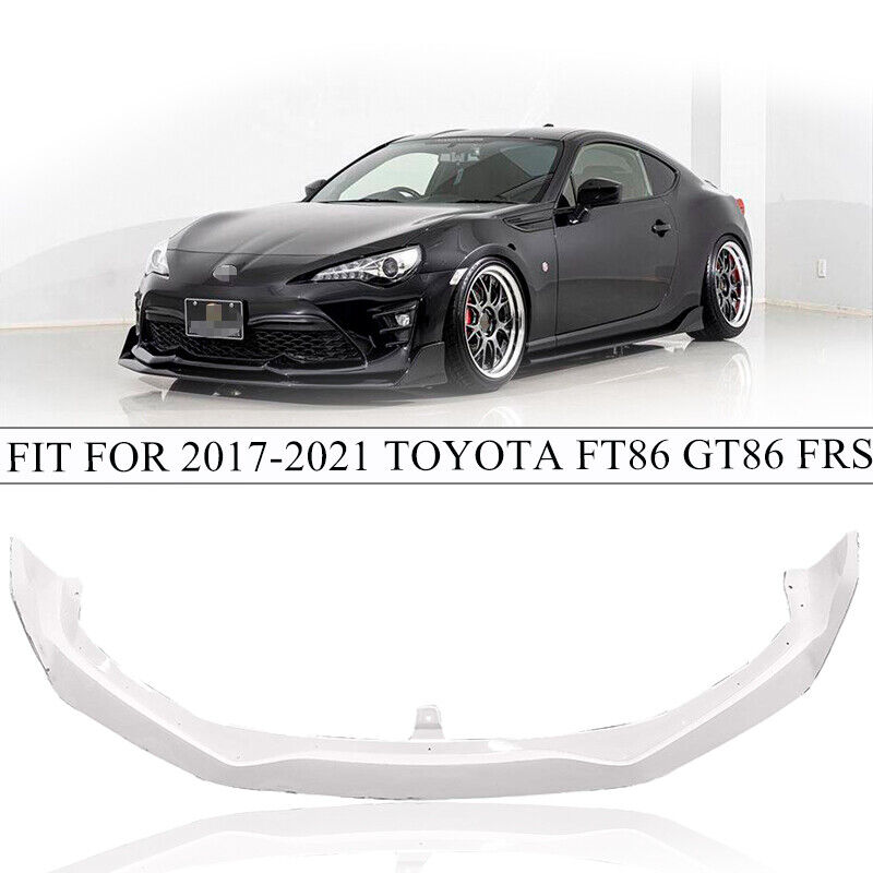 Fit 2017-2021 Toyota FT86 GT86 FRS Front Bumper FRP White Lip Unpainted Spoiler
