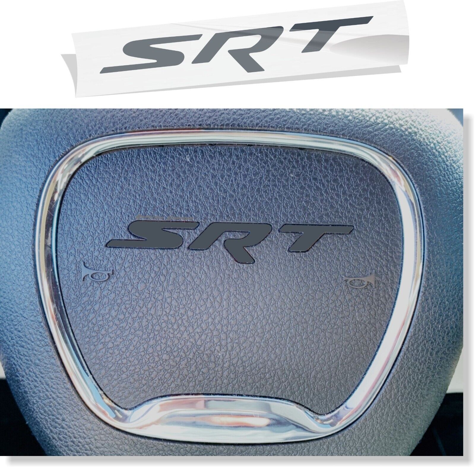 Steering Wheel SRT Overlay Decal for 2015-2023 Dodge Challenger SRT