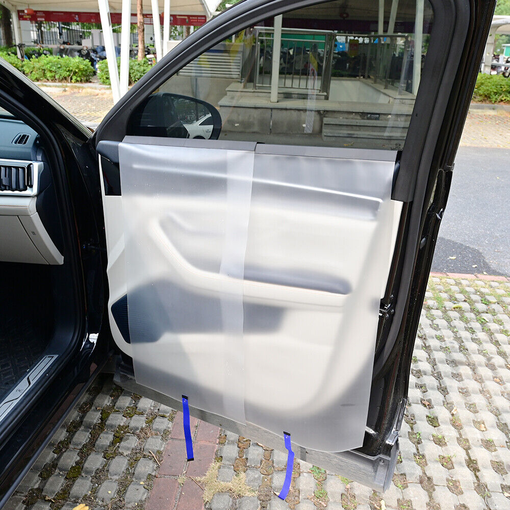 2 PCS Car Door Panel Covers Waterproof Protector Tools Window Tint Cleaning Kit