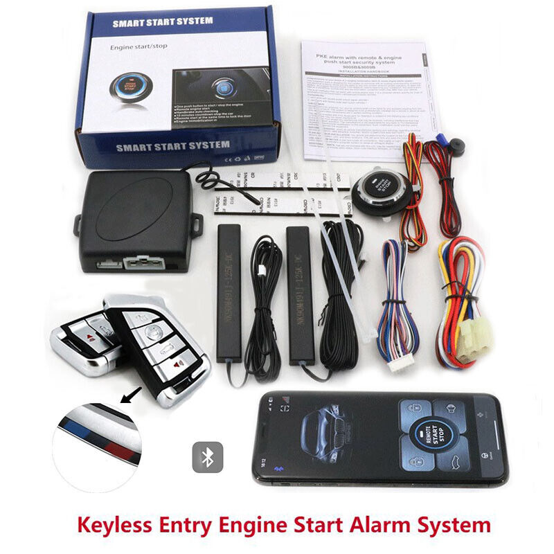 Car SUV Keyless Entry Engine Start Alarm System Push Button Remote Starter Stop