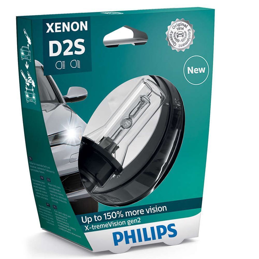 Philips X-tremeVision D2S Headlight 150% more light Xenon Bulb 85122XV2S1 Single